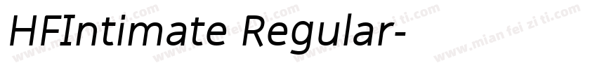 HFIntimate Regular字体转换